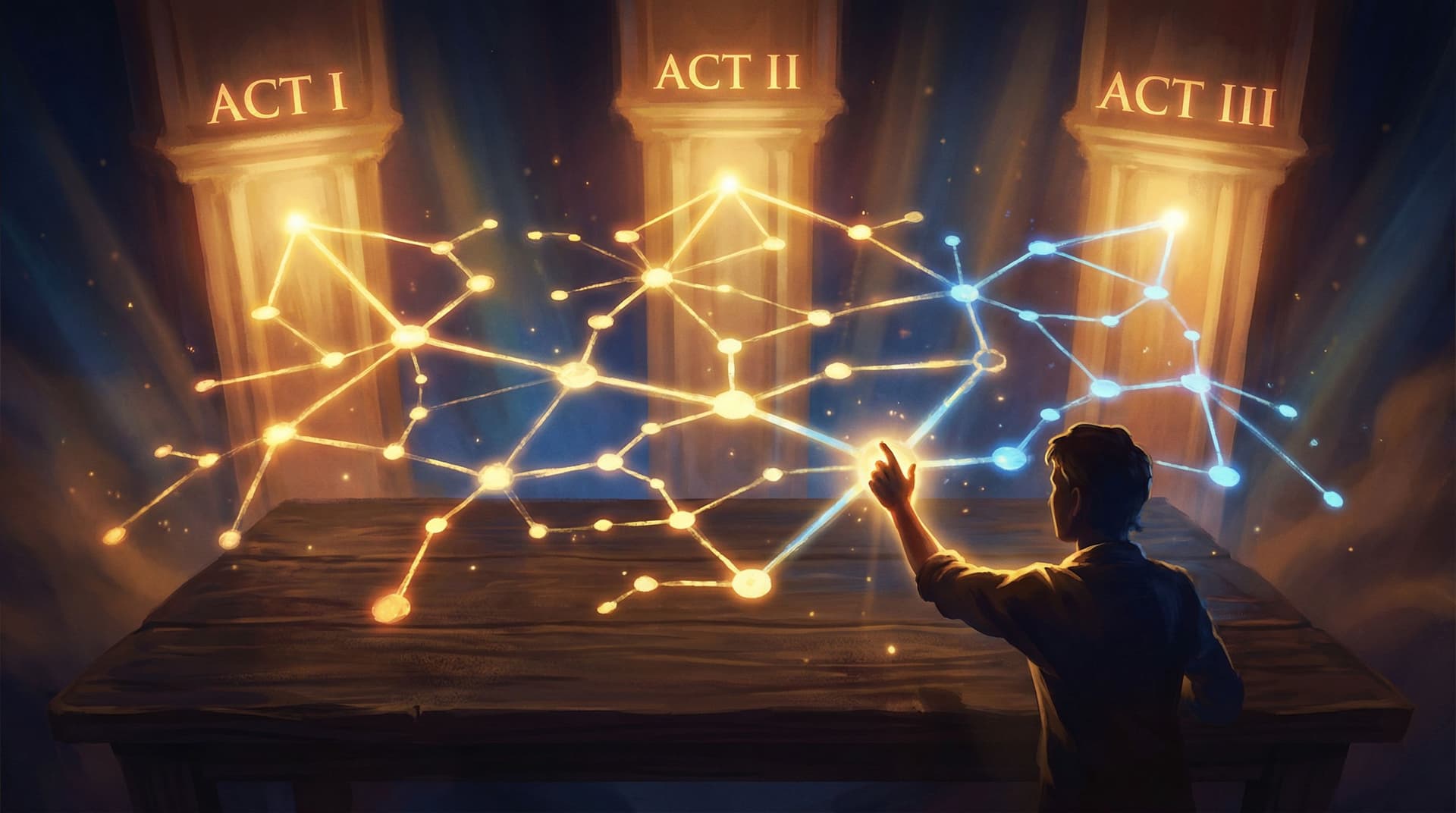 Narrative Arcs in a Nonlinear World: Structuring Three-Act Stories Inside Questas Branches