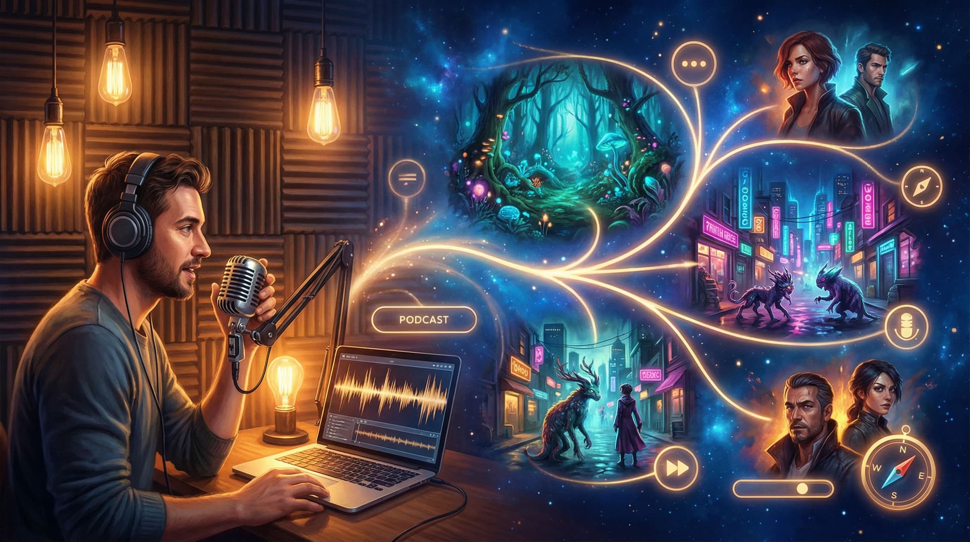 From Podcast Script to Playable Story: Turning Audio Narratives into Interactive Questas Adventures