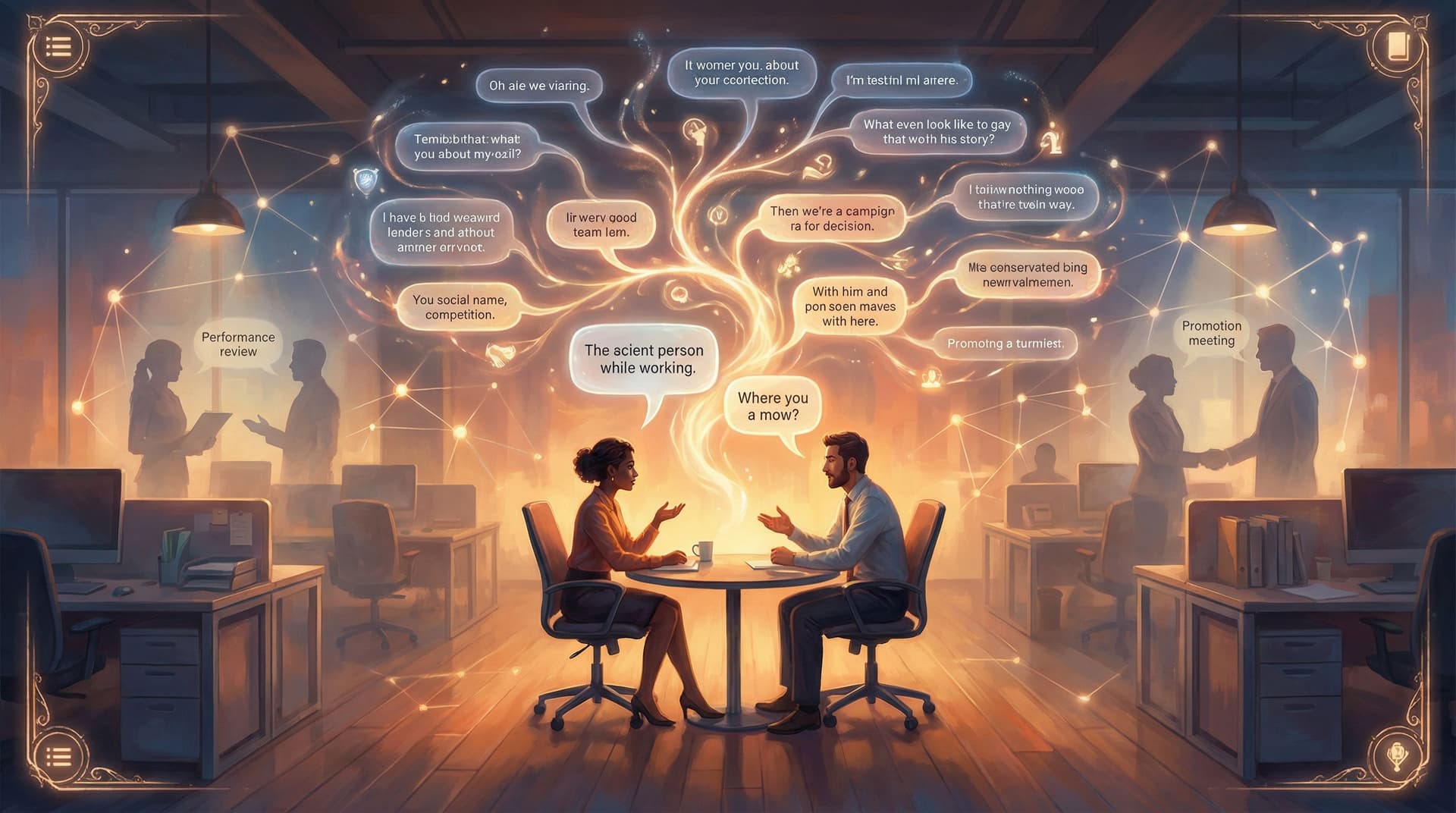 Office Politics, But Make It Playable: Using Questas to Rehearse Feedback, 1:1s, and Promotion Conversations