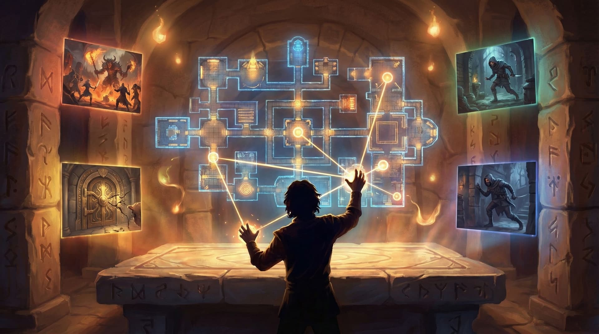 AI as Dungeon Builder: Designing Replayable Dungeons, Raids, and Heists in Questas