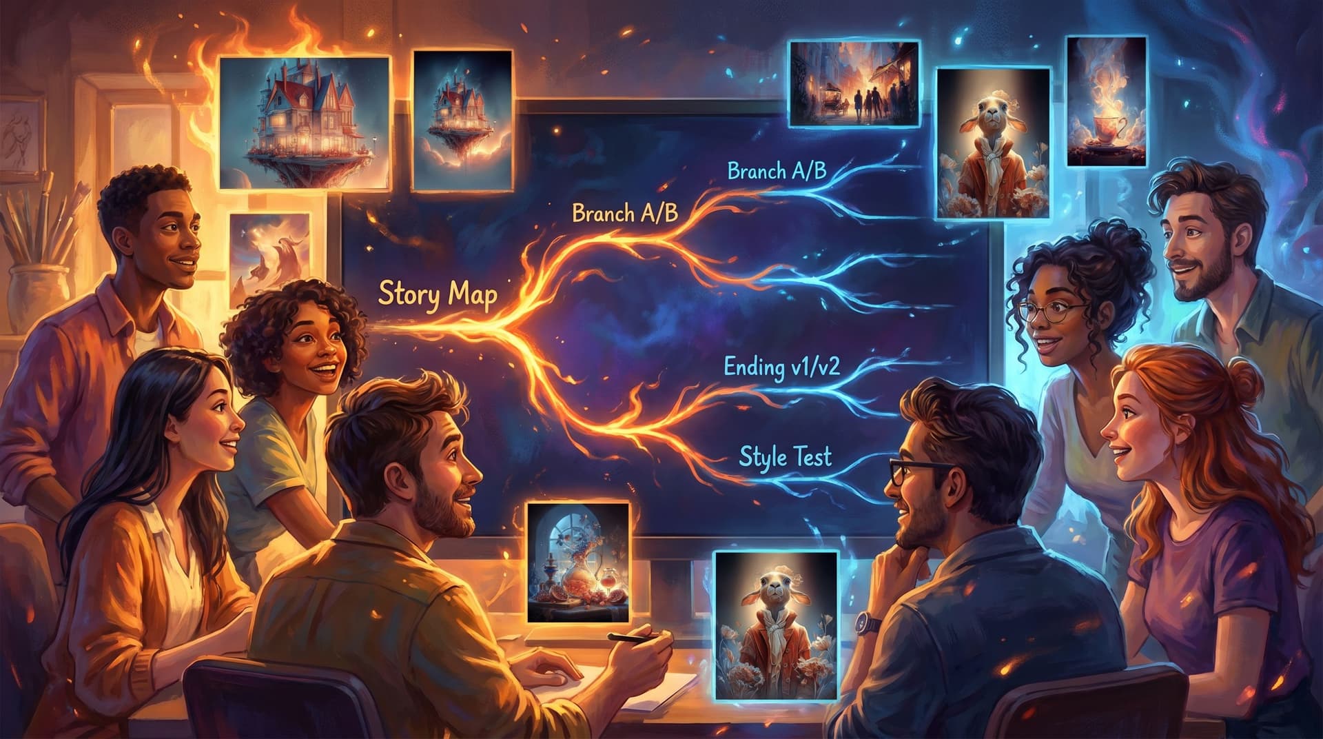 The 5-Scene Story Lab: Rapidly A/B Testing Branches, Endings, and Visual Styles in Questas