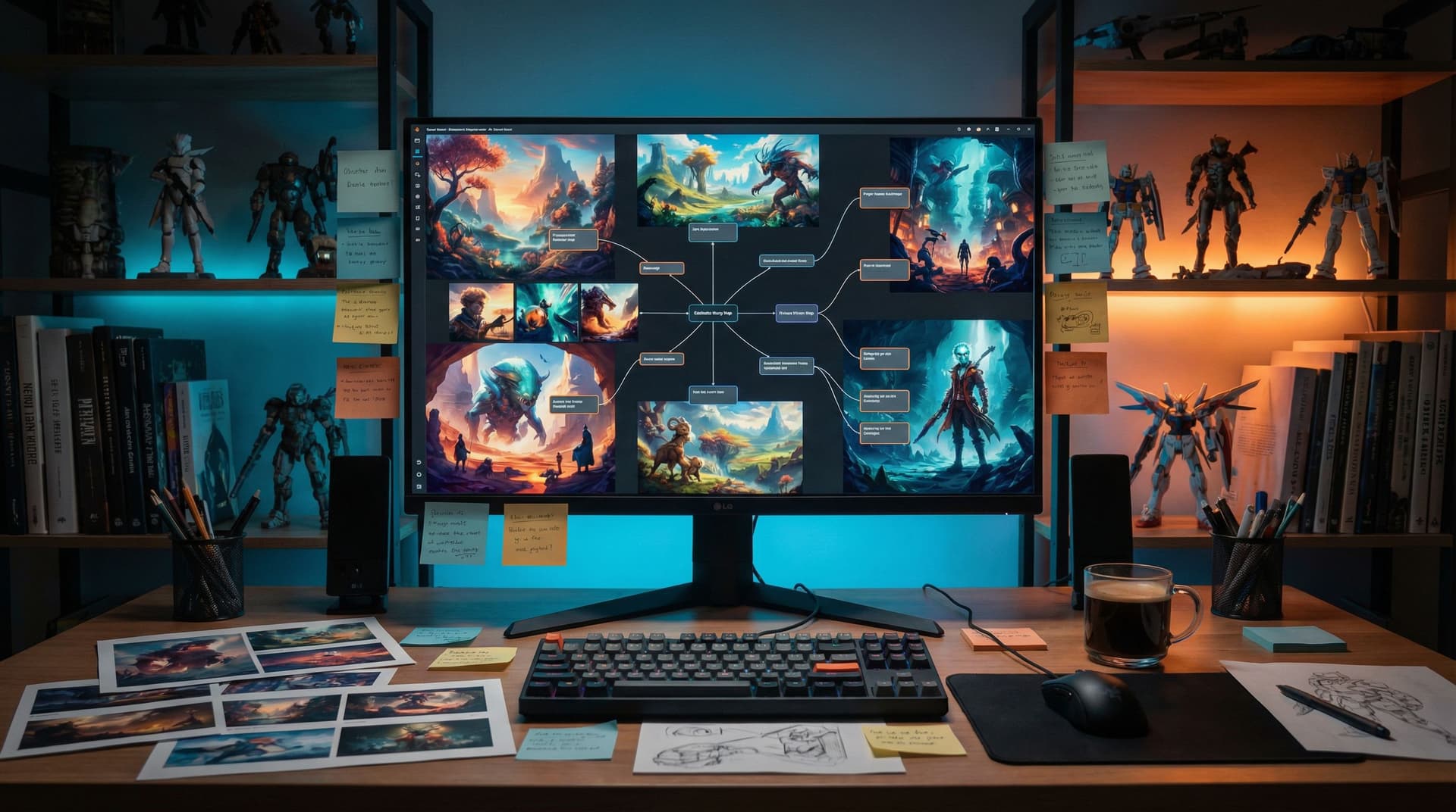 Visual First Storytelling: Building Worlds in Questas by Starting with AI Images